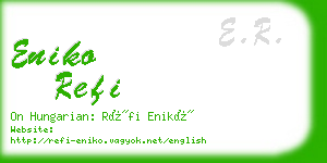 eniko refi business card